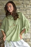 Rustic Nature Linen Blend Hippie Shake Hoodie Washed Lawn